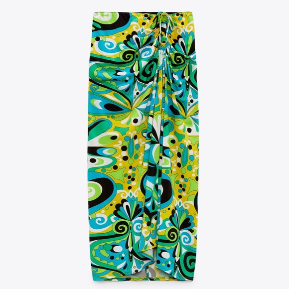 Zara printed skirt SET , coord set ,retro, stretch - Picture 10 of 15